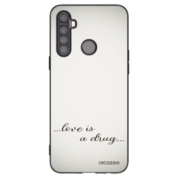 Picasee Realme 6i Hülle - Schwarzes Silikon - Love is a drug