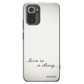 Picasee Xiaomi Redmi Note 10 Hülle - Transparentes Silikon - Love is a drug