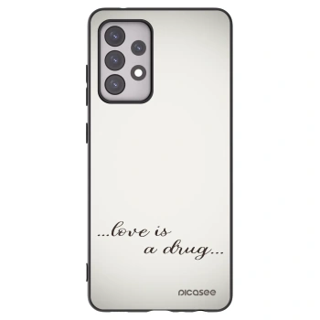 Picasee Samsung Galaxy A52 5G A525F Hülle - Schwarzes Silikon - Love is a drug