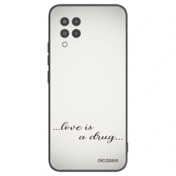Picasee Samsung Galaxy A42 A426B Hülle - Schwarzes Silikon - Love is a drug