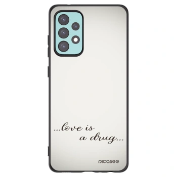 Picasee Samsung Galaxy A72 A725F Hülle - Schwarzes Silikon - Love is a drug