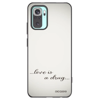 Picasee Xiaomi Redmi Note 10 Pro Hülle - Schwarzes Silikon - Love is a drug