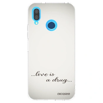 Picasee Huawei P20 Lite Hülle - Transparentes Silikon - Love is a drug