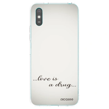 Picasee Xiaomi Redmi 9AT Hülle - Transparentes Silikon - Love is a drug
