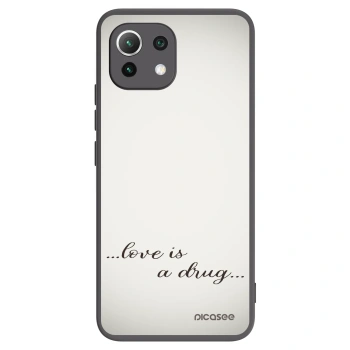 Picasee Xiaomi Mi 11 Lite Hülle - Schwarzes Silikon - Love is a drug
