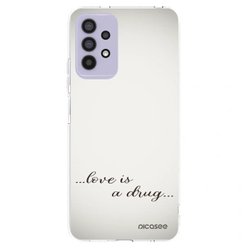 Picasee Samsung Galaxy A32 4G SM-A325F Hülle - Transparentes Silikon - Love is a drug