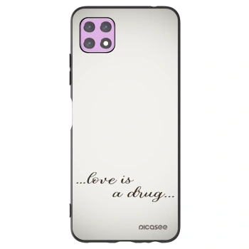 Picasee Samsung Galaxy A22 A226B 5G Hülle - Schwarzes Silikon - Love is a drug