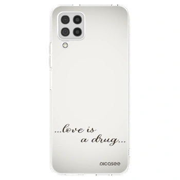 Picasee Samsung Galaxy A22 A225F 4G Hülle - Transparentes Silikon - Love is a drug