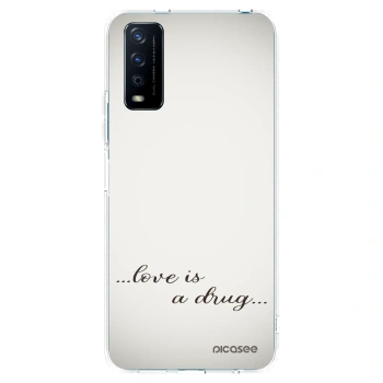 Picasee Vivo Y11s Hülle - Transparentes Silikon - Love is a drug