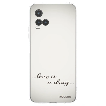 Picasee Vivo Y33s Hülle - Transparentes Silikon - Love is a drug