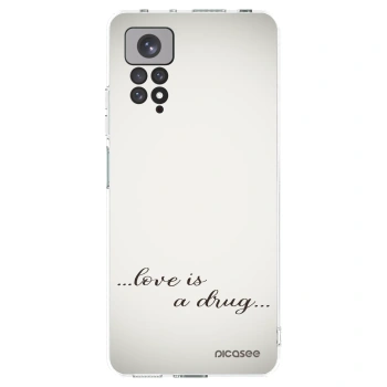 Picasee Xiaomi Redmi Note 11 Hülle - Transparentes Silikon - Love is a drug