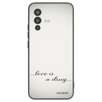 Picasee Vivo V23 5G Hülle - Schwarzes Silikon - Love is a drug