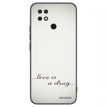 Picasee Xiaomi Redmi 10C Hülle - Schwarzes Silikon - Love is a drug