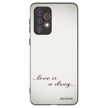 Picasee Samsung Galaxy A33 5G A336 Hülle - Schwarzes Silikon - Love is a drug