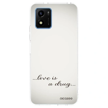 Picasee Vivo Y01 Hülle - Transparentes Silikon - Love is a drug