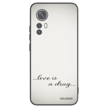 Picasee Xiaomi 12X Hülle - Schwarzes Silikon - Love is a drug