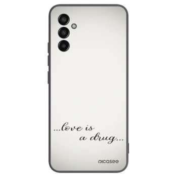 Picasee Samsung Galaxy M13 M135F Hülle - Schwarzes Silikon - Love is a drug