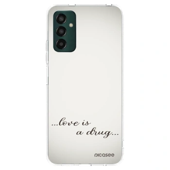 Picasee Samsung Galaxy M13 M135F Hülle - Transparentes Silikon - Love is a drug