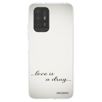 Picasee OPPO A94 5G Hülle - Transparentes Silikon - Love is a drug