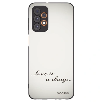 Picasee Samsung Galaxy A23 A235F 4G Hülle - Schwarzes Silikon - Love is a drug