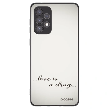 Picasee Samsung Galaxy A73 5G Hülle - Schwarzes Silikon - Love is a drug