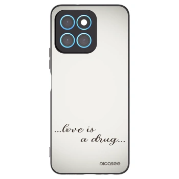 Picasee Honor X8 5G Hülle - Schwarzes Silikon - Love is a drug