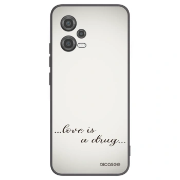 Picasee Xiaomi Poco X5 Hülle - Schwarzes Silikon - Love is a drug