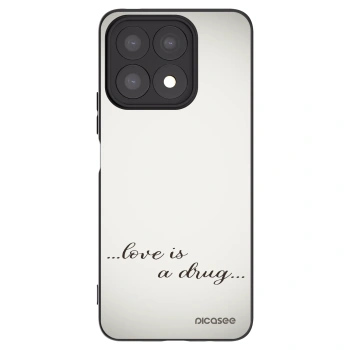 Picasee Honor X8a Hülle - Schwarzes Silikon - Love is a drug