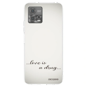 Picasee Motorola Moto G72 Hülle - Transparentes Silikon - Love is a drug