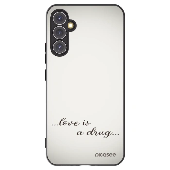 Picasee Samsung Galaxy A34 5G A346B Hülle - Schwarzes Silikon - Love is a drug