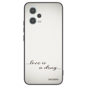 Picasee Xiaomi Redmi Note 12 5G Hülle - Schwarzes Silikon - Love is a drug