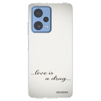 Picasee Xiaomi Redmi Note 12 Pro 5G Hülle - Transparentes Silikon - Love is a drug
