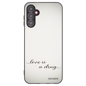 Picasee Samsung Galaxy A14 4G A145R Hülle - Schwarzes Silikon - Love is a drug