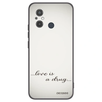 Picasee Xiaomi Redmi 12C Hülle - Schwarzes Silikon - Love is a drug