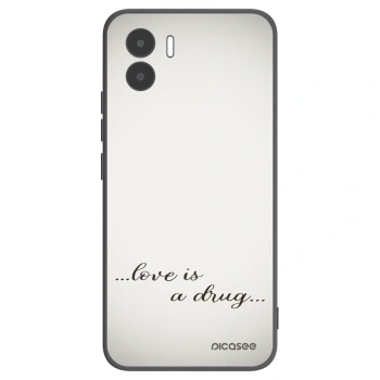Picasee Xiaomi Redmi A2 Hülle - Schwarzes Silikon - Love is a drug