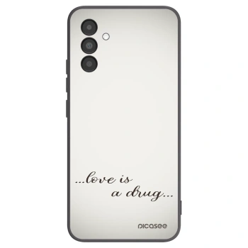 Picasee Samsung Galaxy A04s A047F Hülle - Schwarzes Silikon - Love is a drug