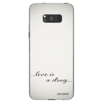Picasee Samsung Galaxy S8 G950F Hülle - Transparentes Silikon - Love is a drug