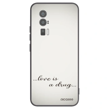 Picasee Xiaomi Poco F5 Pro 5G Hülle - Schwarzes Silikon - Love is a drug
