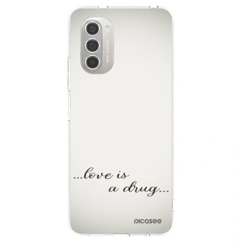Picasee Motorola Moto G51 Hülle - Transparentes Silikon - Love is a drug