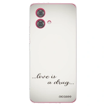 Picasee Motorola Moto G84 5G Hülle - Transparentes Silikon - Love is a drug