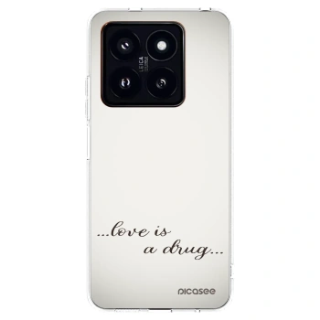 Picasee Xiaomi 14 Pro Hülle - Transparentes Silikon - Love is a drug