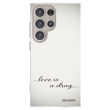 Picasee Samsung Galaxy S24 Ultra S928B 5G Hülle - Transparentes Silikon - Love is a drug
