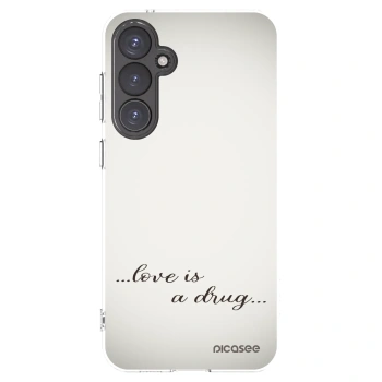 Picasee Samsung Galaxy S23 FE S711B Hülle - Transparentes Silikon - Love is a drug