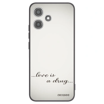 Picasee Xiaomi Redmi 12 5G Hülle - Schwarzes Silikon - Love is a drug