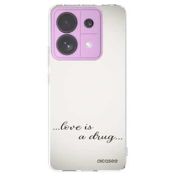 Picasee Xiaomi Redmi Note 13 Pro 5G Hülle - Transparentes Silikon - Love is a drug