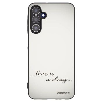 Picasee Samsung Galaxy A15 A155F 4G Hülle - Schwarzes Silikon - Love is a drug
