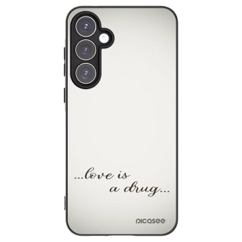 Picasee Samsung Galaxy A55 5G A556B Hülle - Schwarzes Silikon - Love is a drug