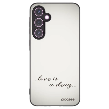 Picasee Samsung Galaxy A35 5G A356B Hülle - Schwarzes Silikon - Love is a drug