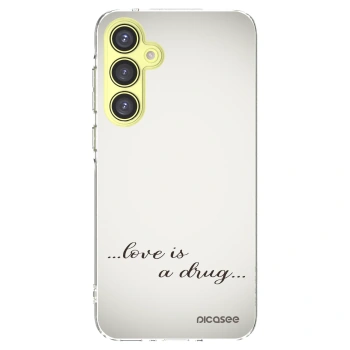 Picasee Samsung Galaxy A35 5G A356B Hülle - Transparentes Silikon - Love is a drug