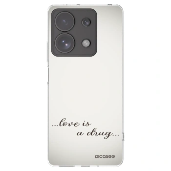 Picasee Xiaomi Redmi Note 13 Pro 4G Hülle - Transparentes Silikon - Love is a drug